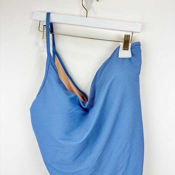 J.Crew Ribbed One Strap One Piece Swimsuit Stretch Padded Plus Size US 20 NWT - Picture 12 of 13